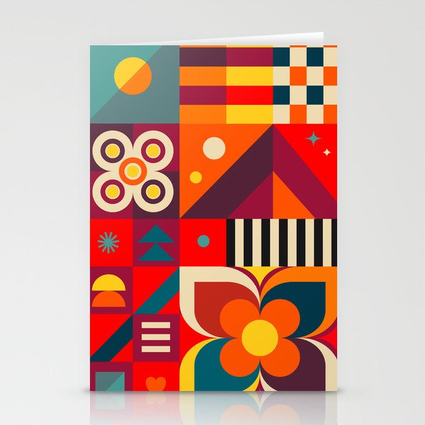 Colorful Happy Geometrics Stationery Card Gallery Image 2