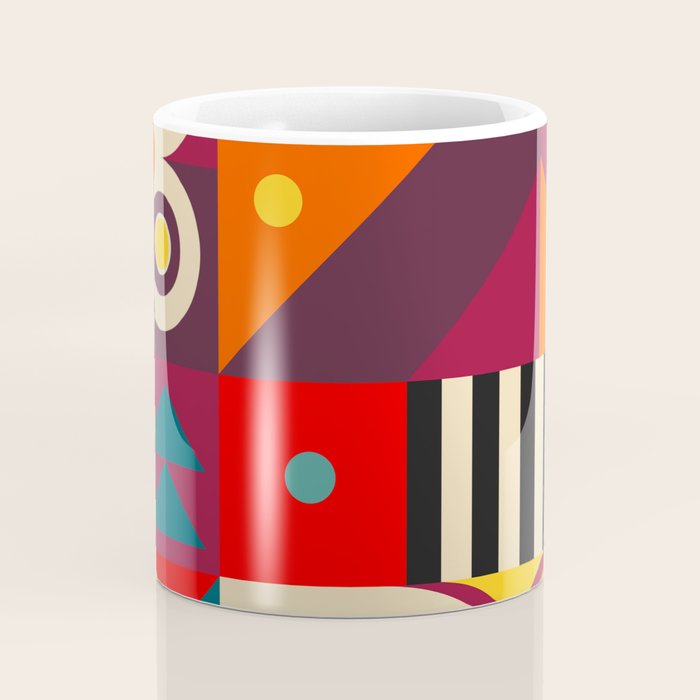 Colorful Happy Geometrics Coffee Mug Gallery Image 4