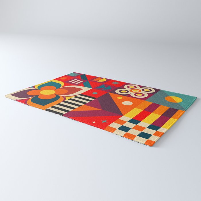 Colorful Happy Geometrics Rug Gallery Image 3