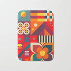 Colorful Happy Geometrics Bath Mat Gallery Image 1