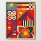 Colorful Happy Geometrics Serving Tray Gallery Image 1