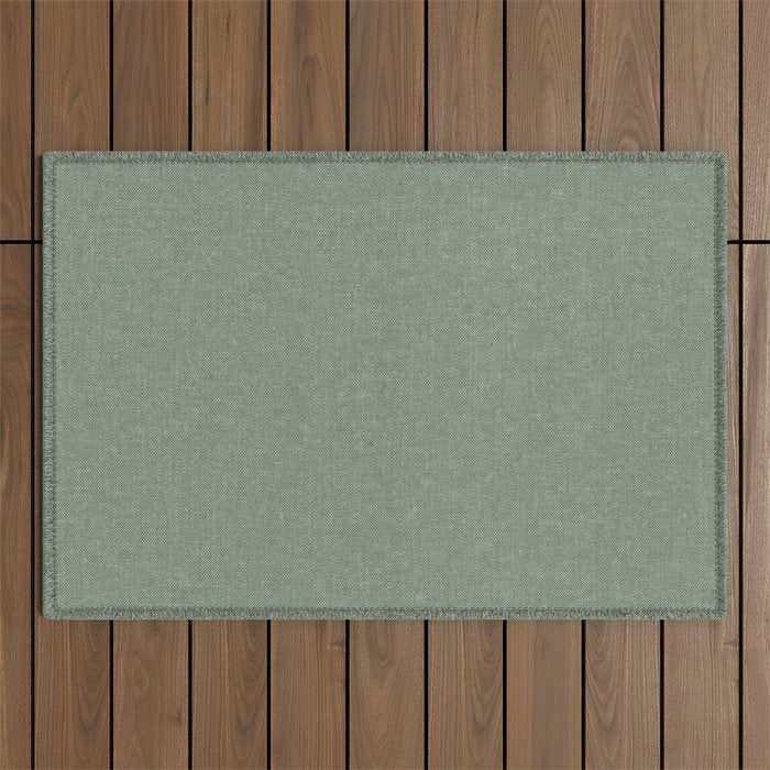 solid woven - sage Outdoor Rug Gallery Image 1