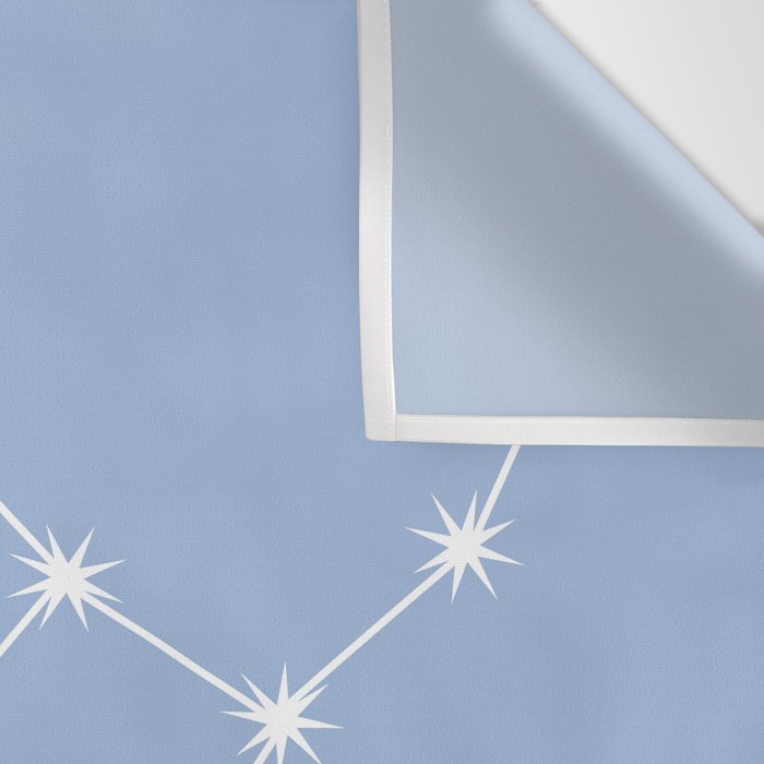Virgo Zodiac Star Constellation Line Art Sky Blue Wall Tapestry Gallery Image 3