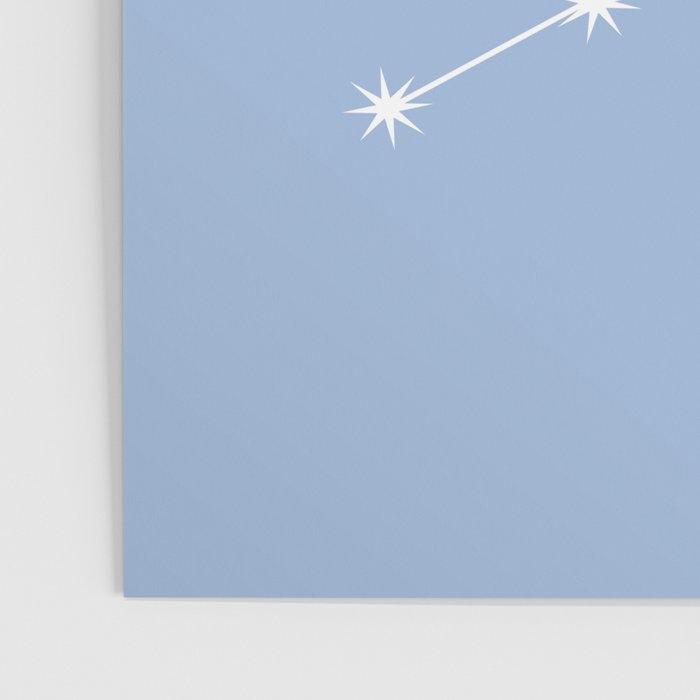 Virgo Zodiac Star Constellation Line Art Sky Blue Poster Gallery Image 3