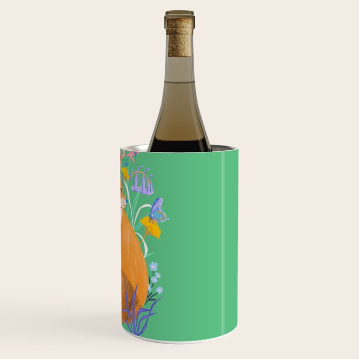 Fox in Flower Garden Wine Chiller Gallery Image 3