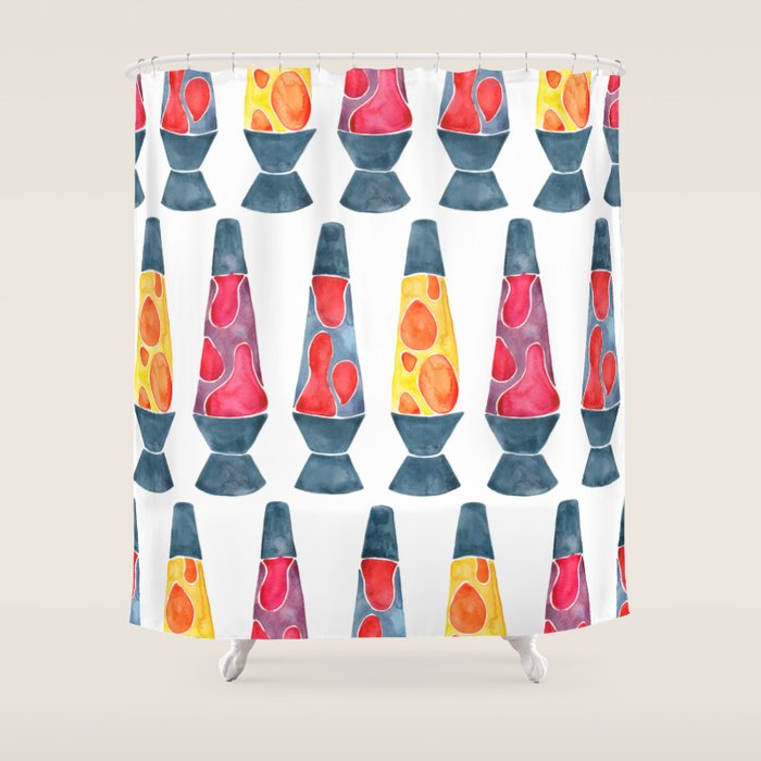 Retro Vibes - Warm Palette Shower Curtain Gallery Image 1