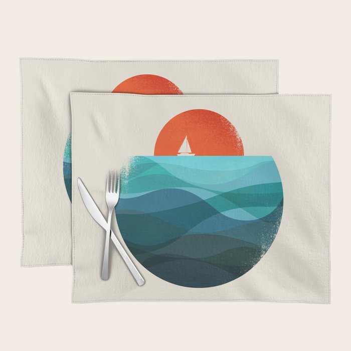 Deep blue ocean Placemat Gallery Image 1