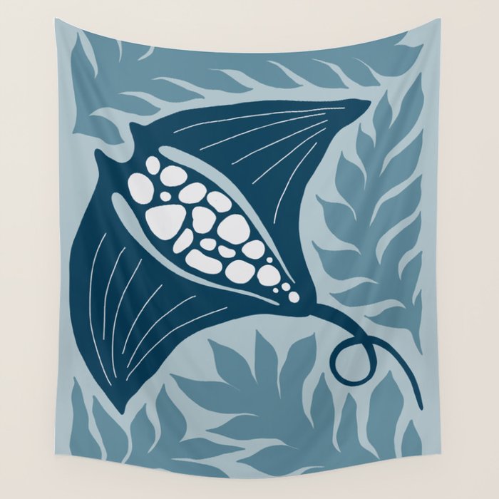 Manta Ray Wall Tapestry Gallery Image 1