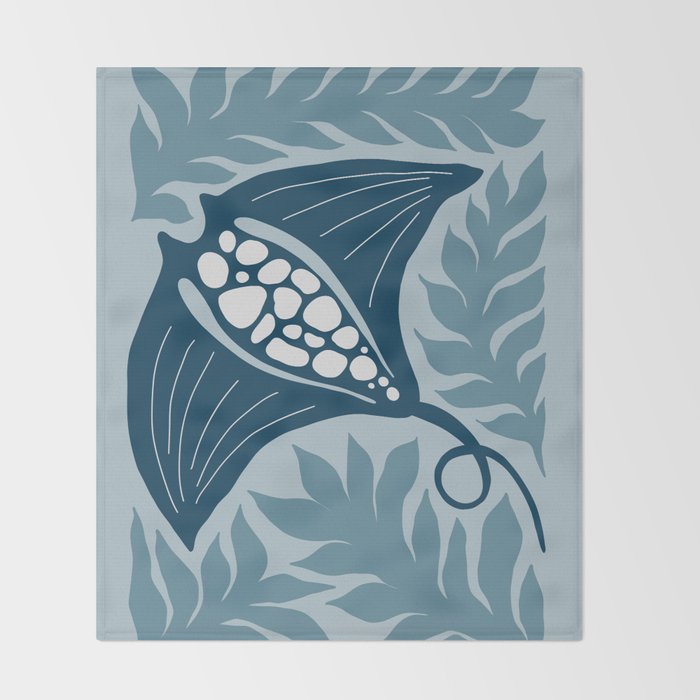 Manta Ray Throw Blanket Gallery Image 2