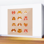 Cat Faces Collection - Retro Wall Mural Gallery Image 2