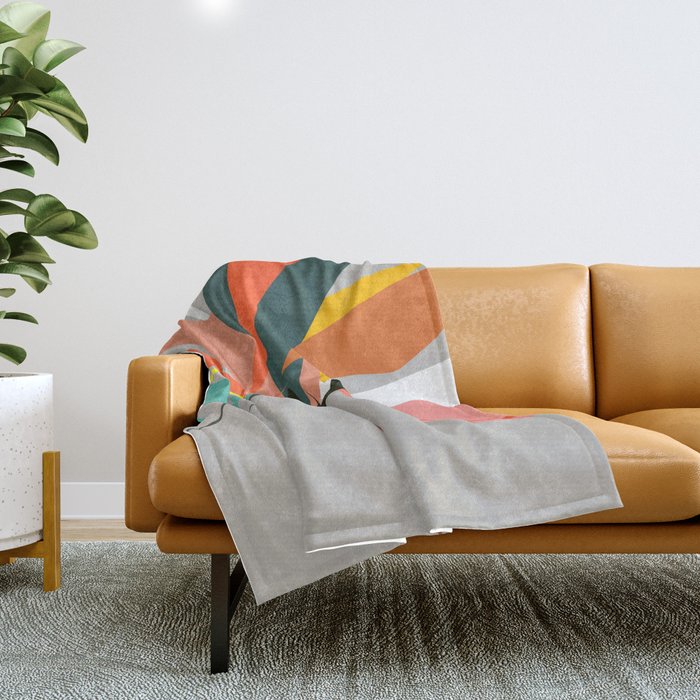 Abstract Floral 03B Throw Blanket Gallery Image 1
