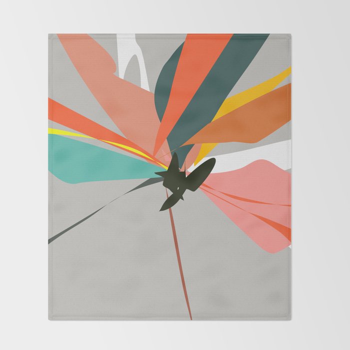 Abstract Floral 03B Throw Blanket Gallery Image 2