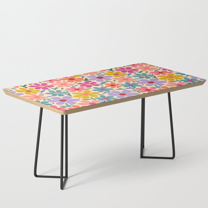 Botanical Garden -Colorful Daisy Bloom Coffee Table Gallery Image 1