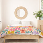 Botanical Garden -Colorful Daisy Bloom Duvet Cover Gallery Image 3