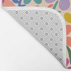 Botanical Garden -Colorful Daisy Bloom Bath Mat Gallery Image 2