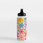 Botanical Garden -Colorful Daisy Bloom Water Bottle Gallery Image 3