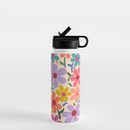 Botanical Garden -Colorful Daisy Bloom Water Bottle Gallery Image 1