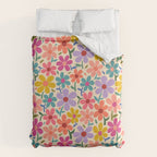 Botanical Garden -Colorful Daisy Bloom Duvet Cover Gallery Image 6