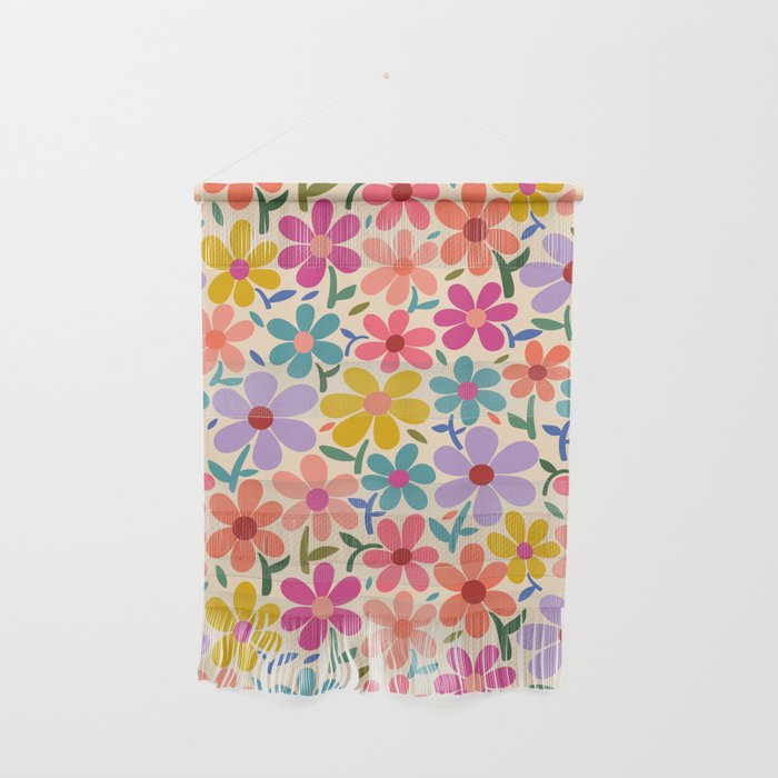 Botanical Garden -Colorful Daisy Bloom Wall Hanging Gallery Image 1