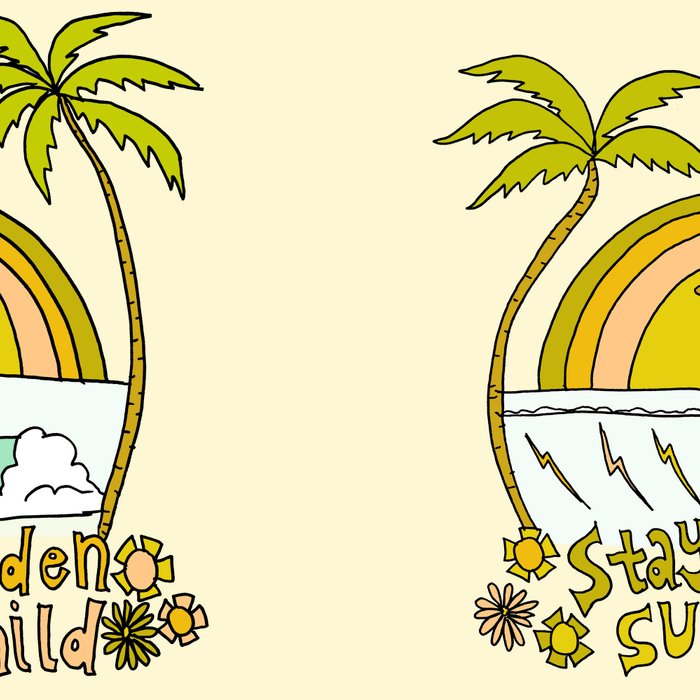 stay golden sun child //retro surf art by surfy birdy Coffee Mug Gallery Image 2