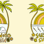 stay golden sun child //retro surf art by surfy birdy Coffee Mug Gallery Image 2