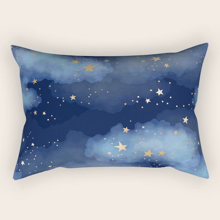 Magical Starry Night Sky  Rectangular Pillow Gallery Image 1