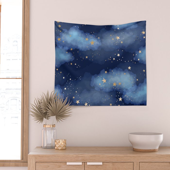 Magical Starry Night Sky  Wall Tapestry Gallery Image 2