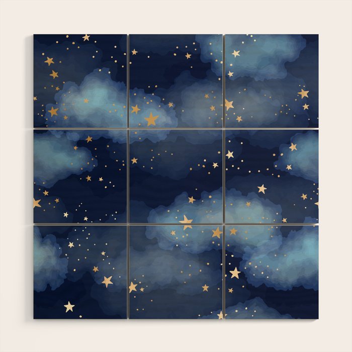Magical Starry Night Sky  Wood Wall Art Gallery Image 1