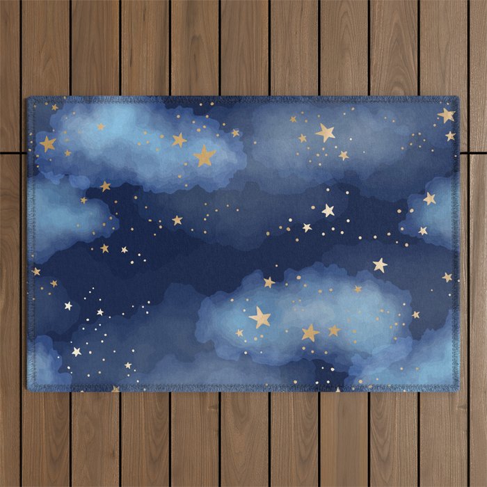 Magical Starry Night Sky  Outdoor Rug Gallery Image 1