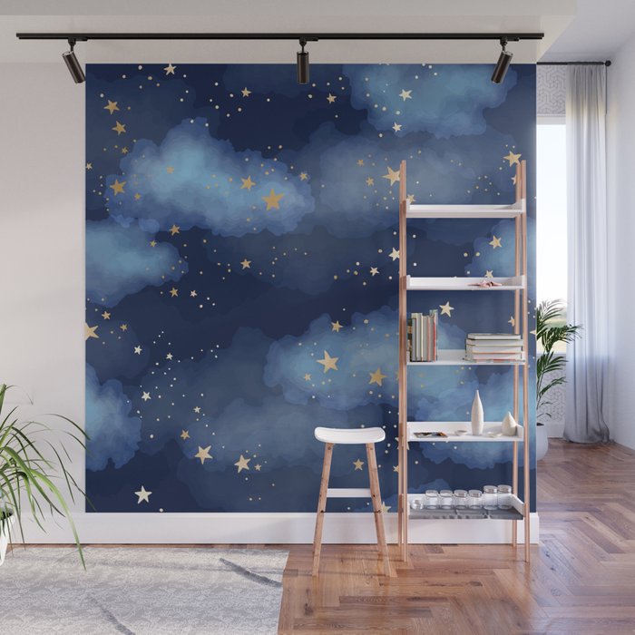 Magical Starry Night Sky  Wall Mural Gallery Image 1