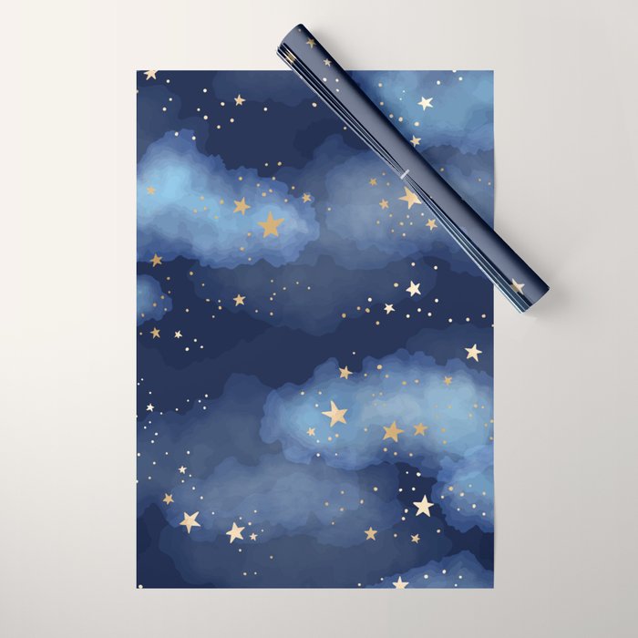 Magical Starry Night Sky  Wrapping Paper Gallery Image 1