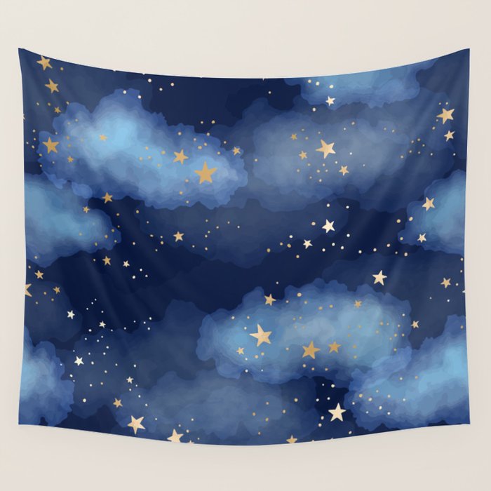Magical Starry Night Sky  Wall Tapestry Gallery Image 4