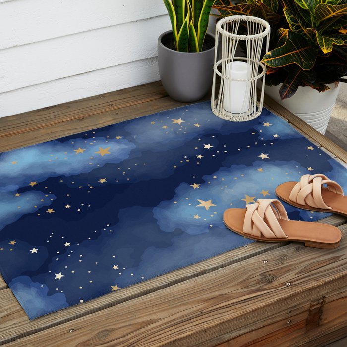 Magical Starry Night Sky  Outdoor Rug Gallery Image 2