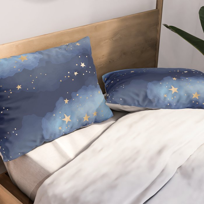 Magical Starry Night Sky  Pillow Sham Gallery Image 2