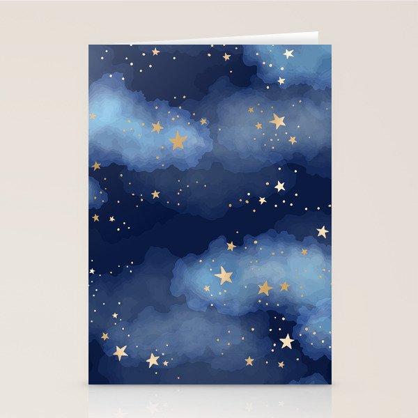 Magical Starry Night Sky  Stationery Card Gallery Image 1