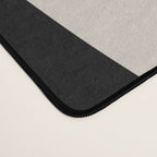 Mid Century Modern Abstract Shape 536 Black and Linen White Desk Mat Gallery Image 4