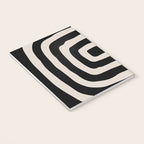 Mid Century Modern Abstract Shape 536 Black and Linen White Notebook Gallery Image 3