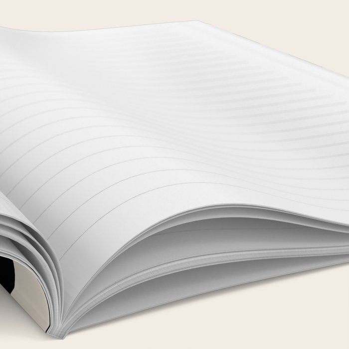 Mid Century Modern Abstract Shape 536 Black and Linen White Notebook Gallery Image 2