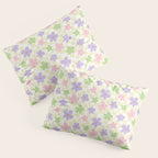 Colorful retro flower checkered pattern Pillow Sham Gallery Image 3