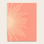 Mid Century Modern Minimalist Sunburst in Salmon Blush Pink and Cream Notebook Gallery Image 4