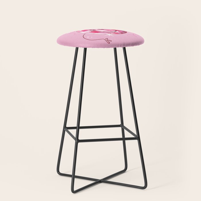 Smiley Pink Disco Ball Stool Gallery Image 1