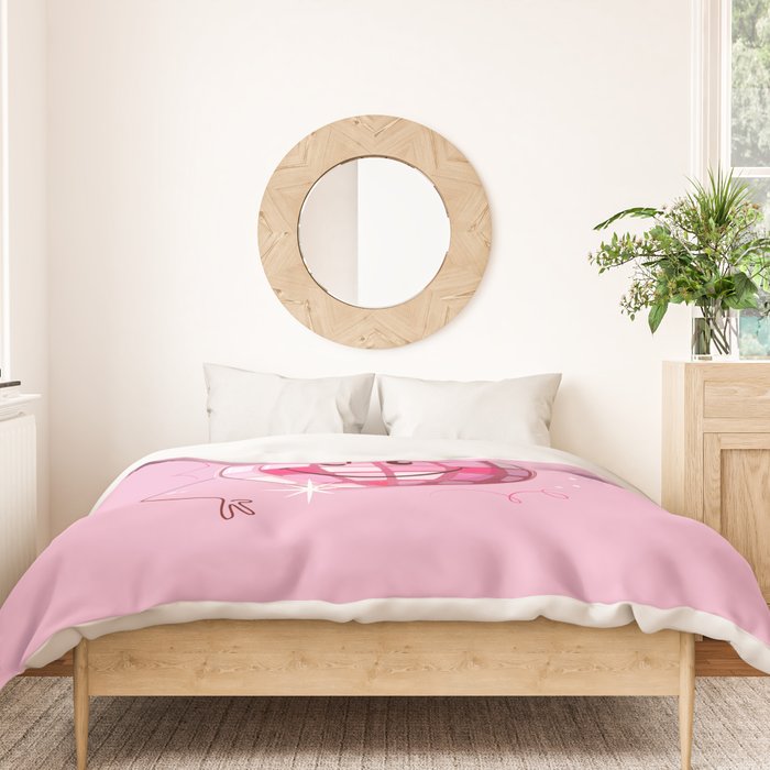Smiley Pink Disco Ball Duvet Cover Gallery Image 3