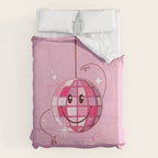 Smiley Pink Disco Ball Duvet Cover Gallery Image 6