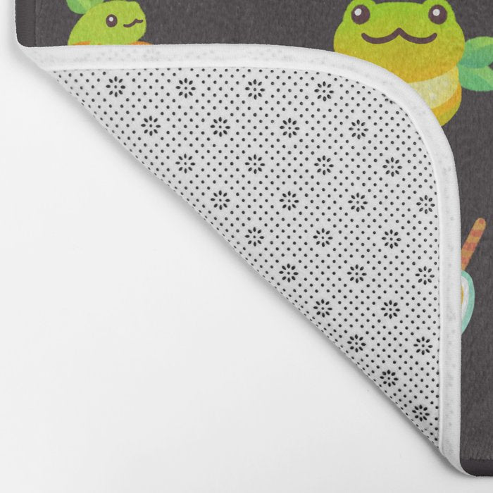 Sweet Lemon frog - dark Bath Mat Gallery Image 2
