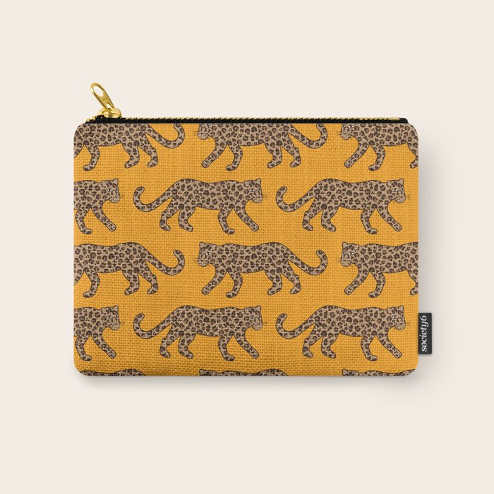Kitty Parade - Classic Camel on Tangerine Carry All Pouch Gallery Image 1