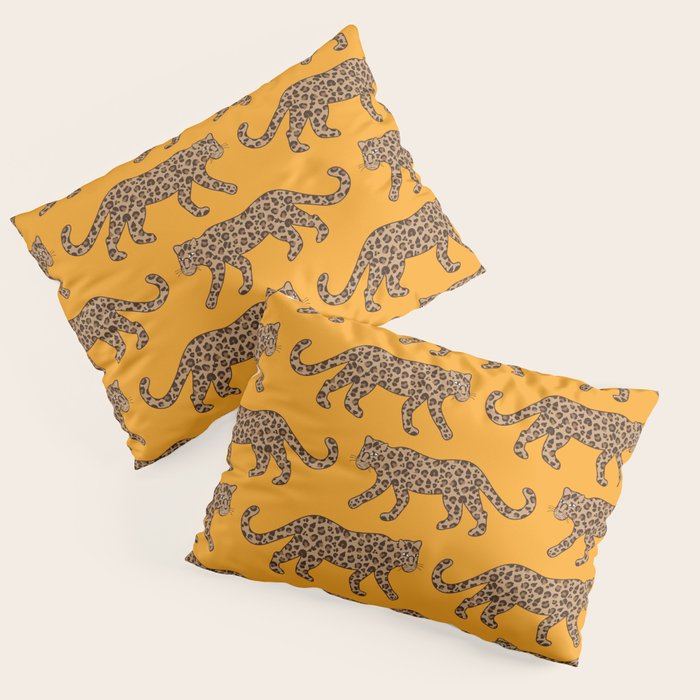 Kitty Parade - Classic Camel on Tangerine Pillow Sham Gallery Image 3