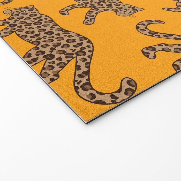 Kitty Parade - Classic Camel on Tangerine Welcome Mat Gallery Image 2