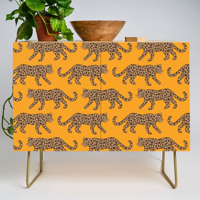 Kitty Parade - Classic Camel on Tangerine Credenza Gallery Image 1