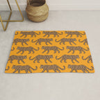 Kitty Parade - Classic Camel on Tangerine Rug Gallery Image 1