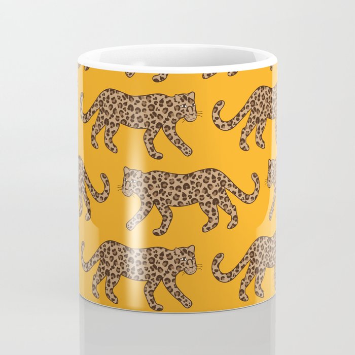 Kitty Parade - Classic Camel on Tangerine Coffee Mug Gallery Image 4